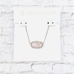 Rose Quartz Kendra Scott Elisa Necklace